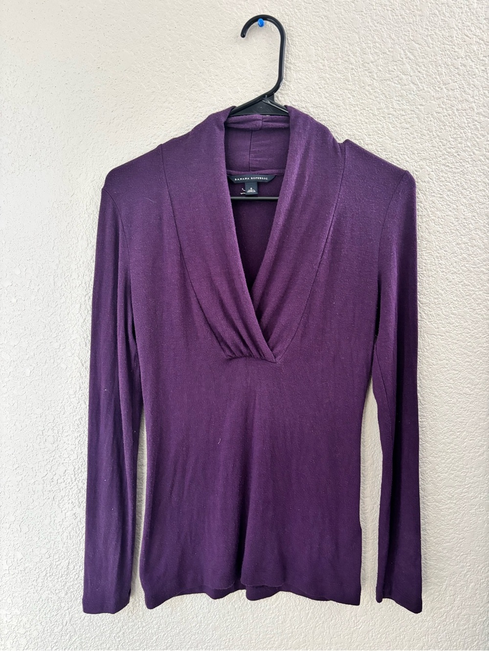 Banana Republic Deep Plum Open Front Knit Cardigan